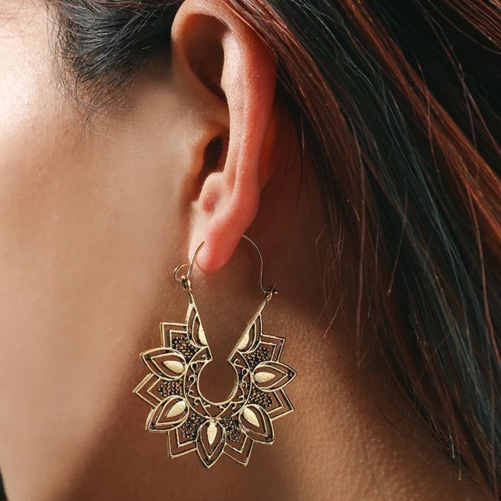 Boho bohemian Gypsy Earrings - Picture 2 of 6